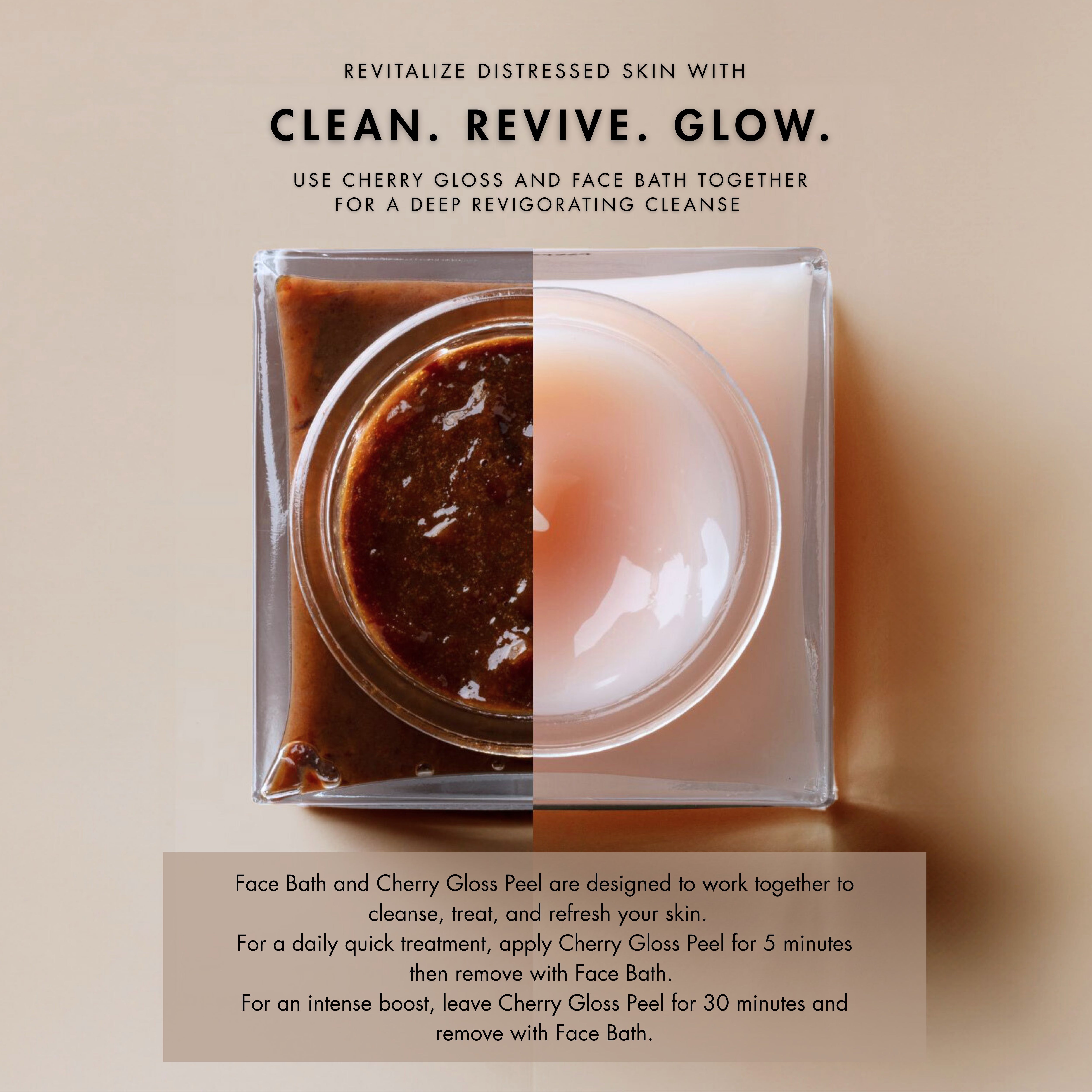 THE CLEAN: FACE BATH & CHERRY GLOSS